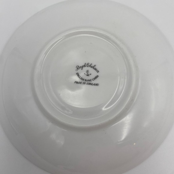 Royal Chelsea Teacup & Saucer 2242A Strawberries Silver - Picture 7 of 12